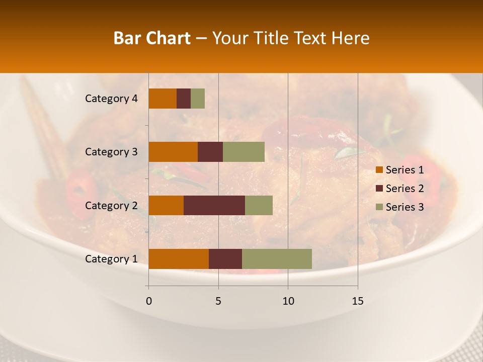 A White Bowl Filled With Food On Top Of A Table PowerPoint Template