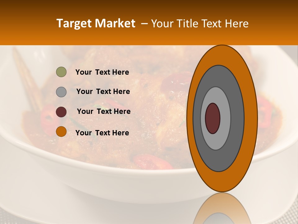 A White Bowl Filled With Food On Top Of A Table PowerPoint Template