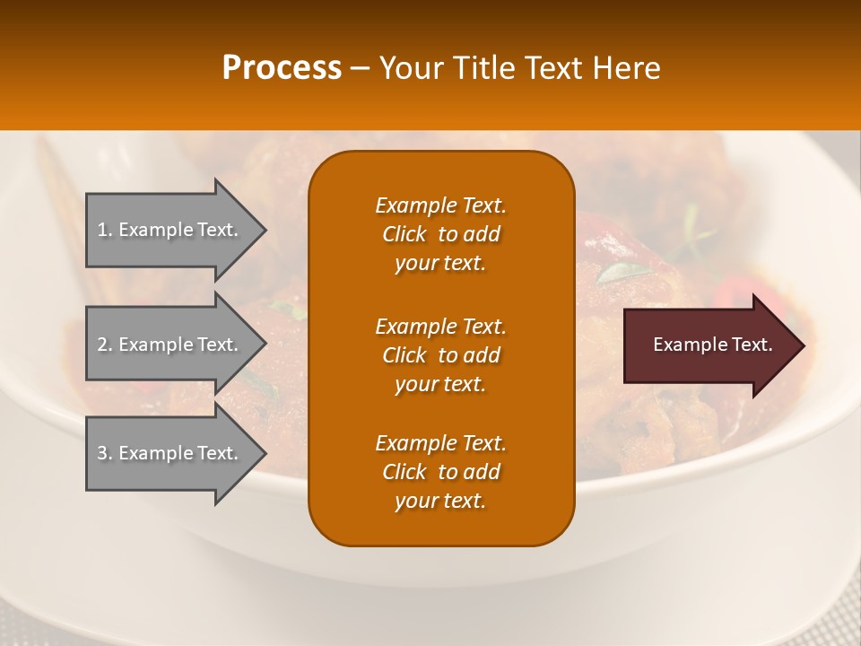 A White Bowl Filled With Food On Top Of A Table PowerPoint Template