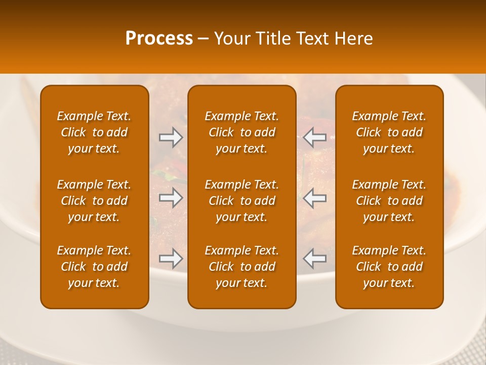 A White Bowl Filled With Food On Top Of A Table PowerPoint Template
