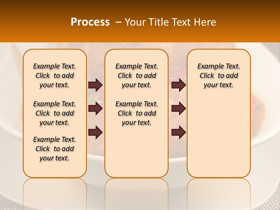 A White Bowl Filled With Food On Top Of A Table PowerPoint Template