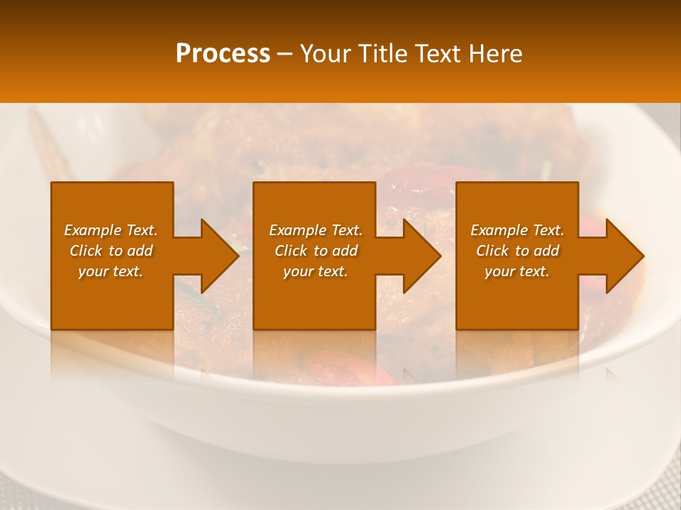 A White Bowl Filled With Food On Top Of A Table PowerPoint Template