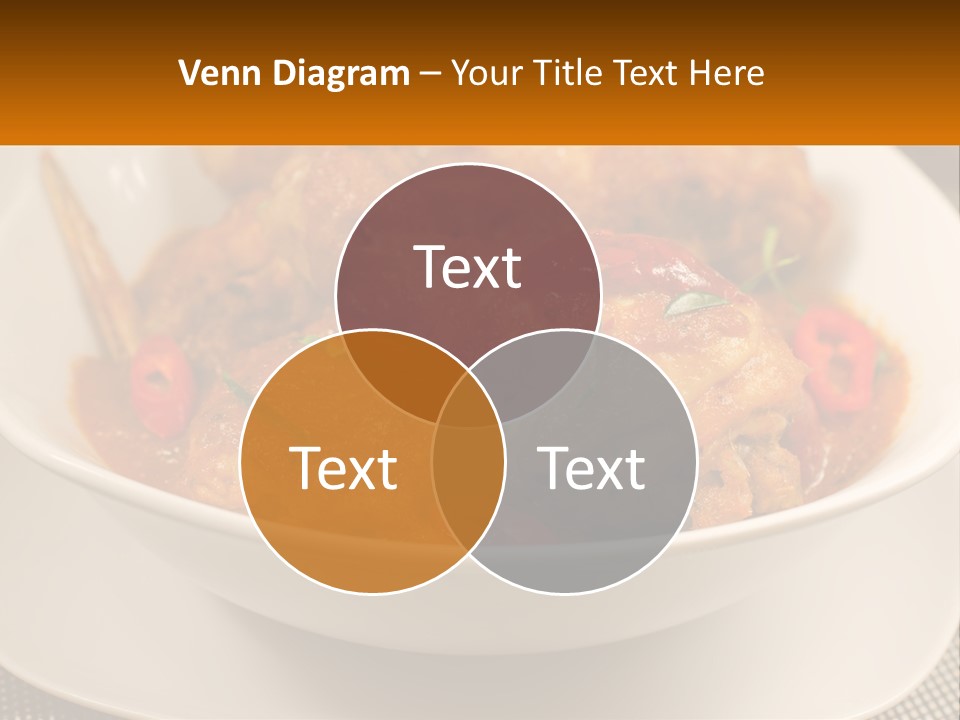 A White Bowl Filled With Food On Top Of A Table PowerPoint Template