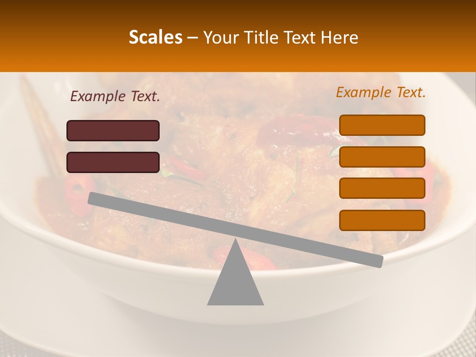 A White Bowl Filled With Food On Top Of A Table PowerPoint Template