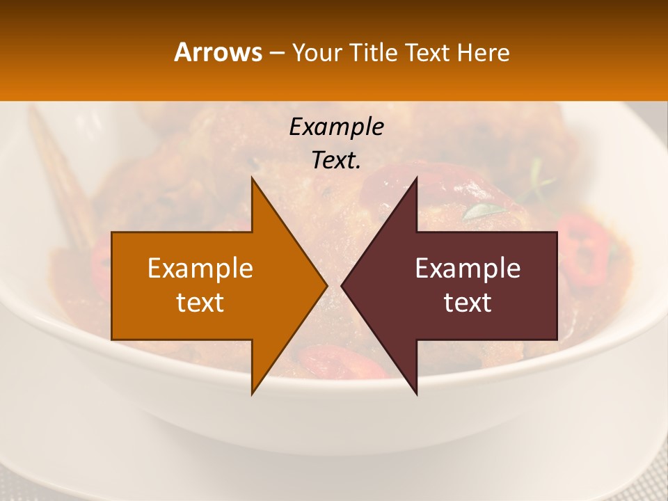 A White Bowl Filled With Food On Top Of A Table PowerPoint Template