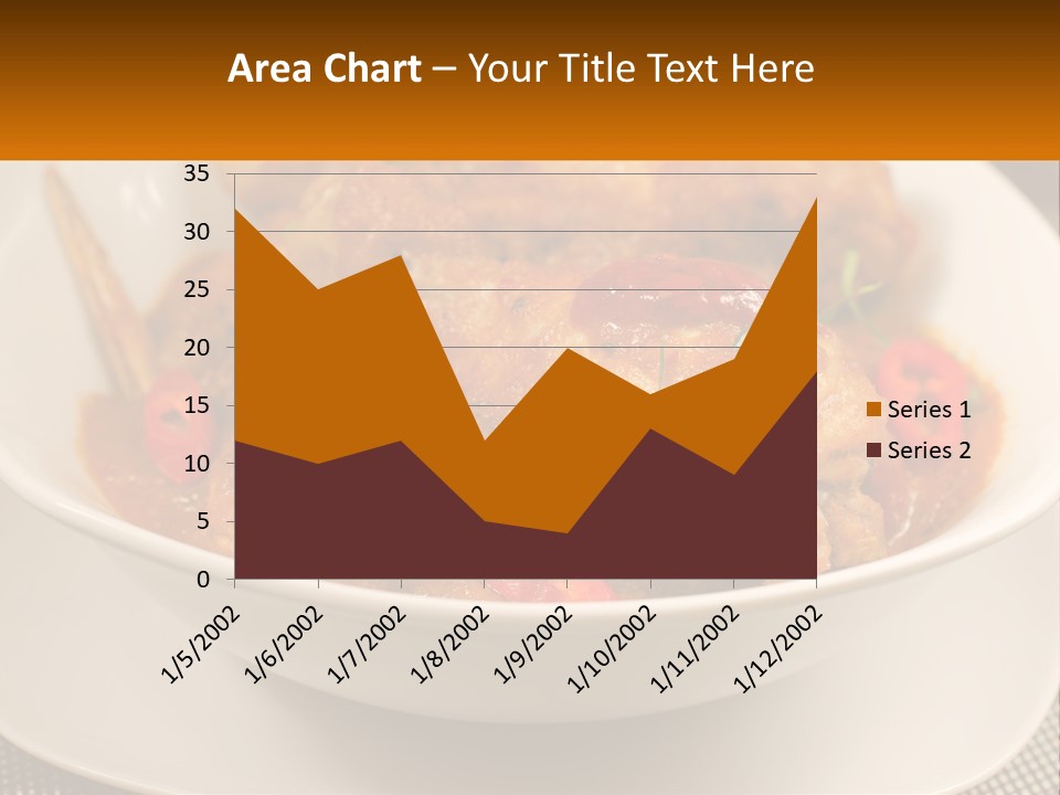 A White Bowl Filled With Food On Top Of A Table PowerPoint Template