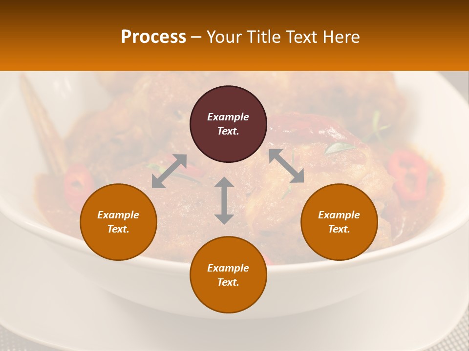 A White Bowl Filled With Food On Top Of A Table PowerPoint Template