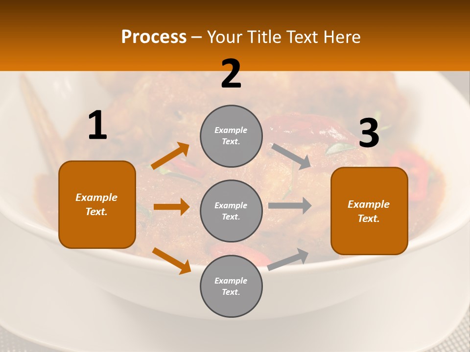 A White Bowl Filled With Food On Top Of A Table PowerPoint Template