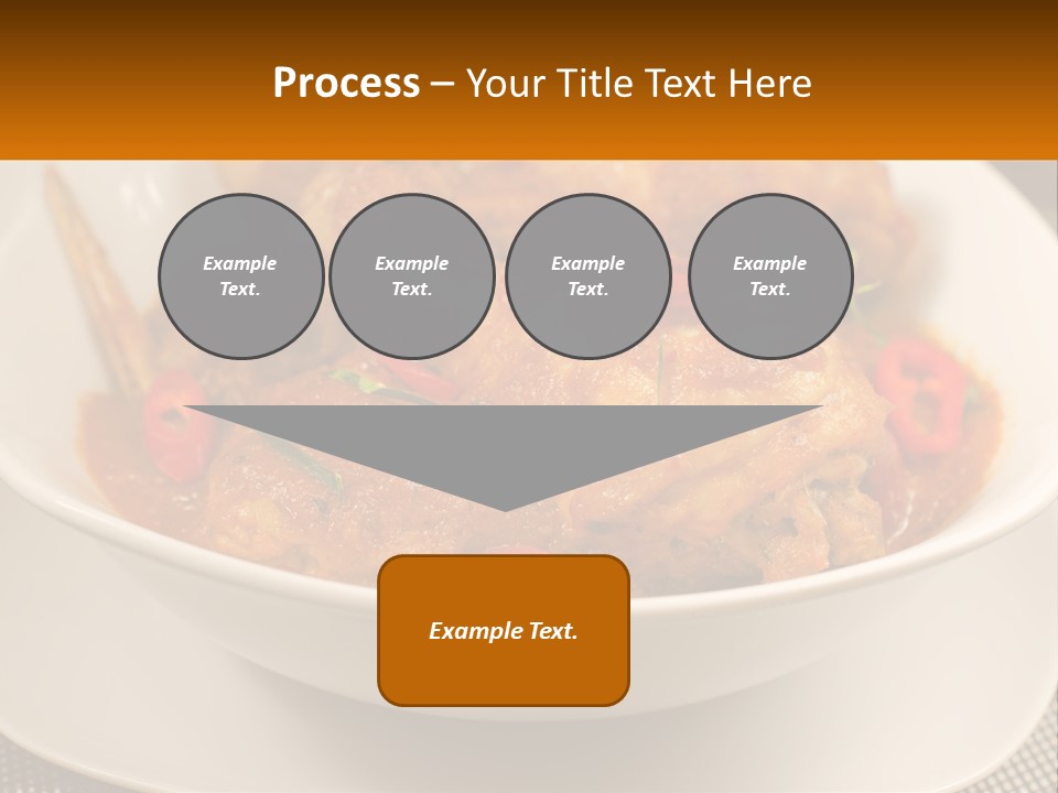 A White Bowl Filled With Food On Top Of A Table PowerPoint Template