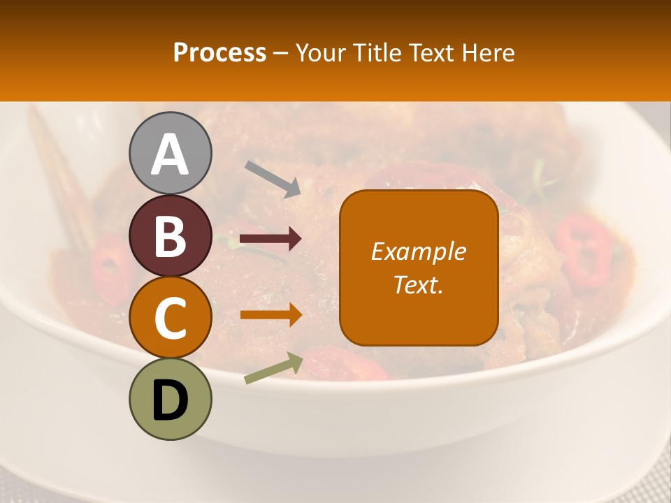 A White Bowl Filled With Food On Top Of A Table PowerPoint Template