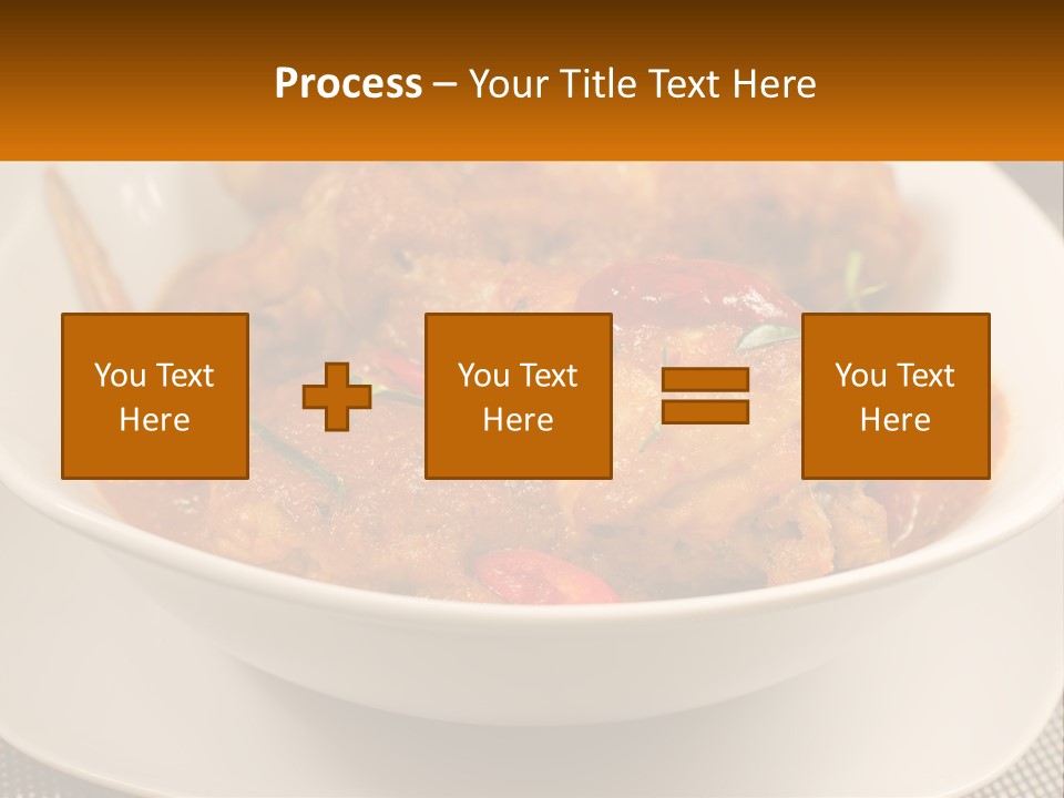 A White Bowl Filled With Food On Top Of A Table PowerPoint Template
