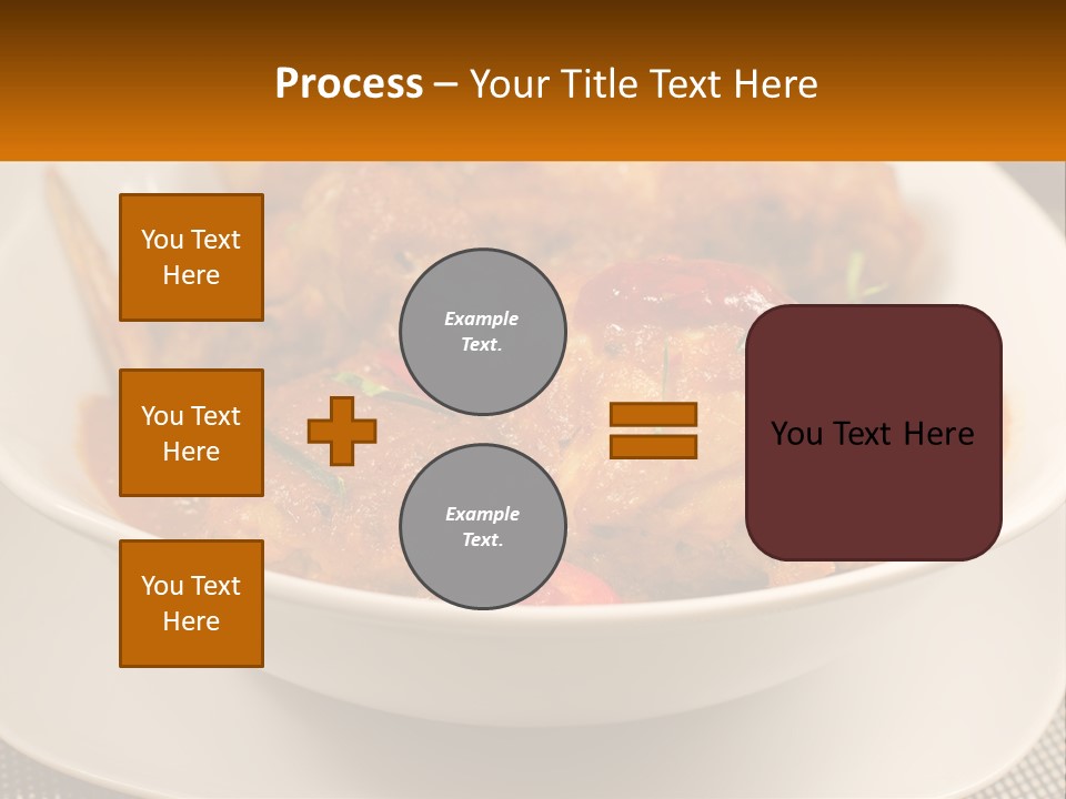 A White Bowl Filled With Food On Top Of A Table PowerPoint Template