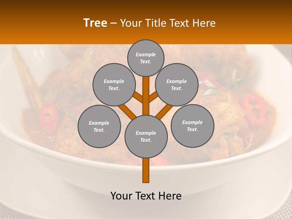 A White Bowl Filled With Food On Top Of A Table PowerPoint Template