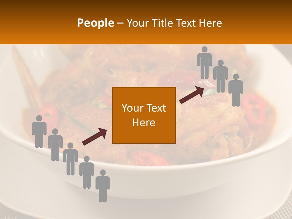 A White Bowl Filled With Food On Top Of A Table PowerPoint Template