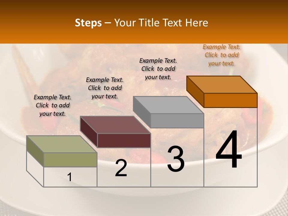 A White Bowl Filled With Food On Top Of A Table PowerPoint Template