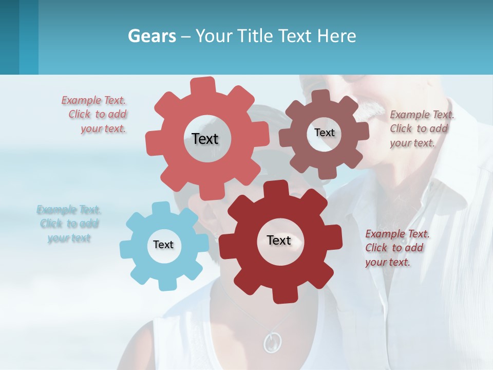 A Man And A Woman Are Standing On The Beach PowerPoint Template