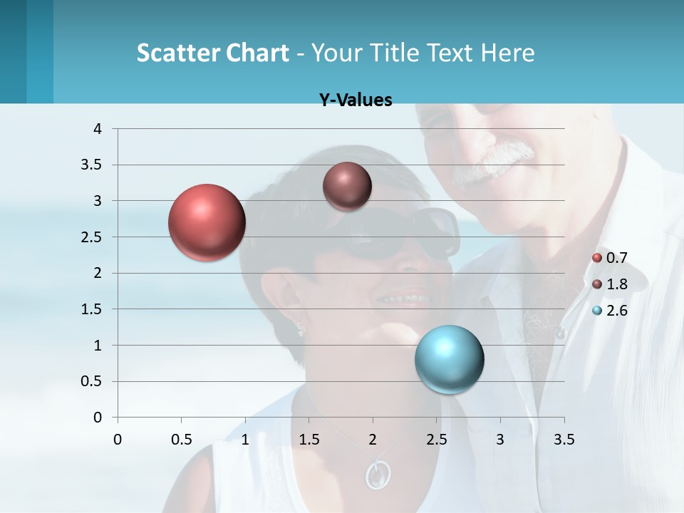 A Man And A Woman Are Standing On The Beach PowerPoint Template