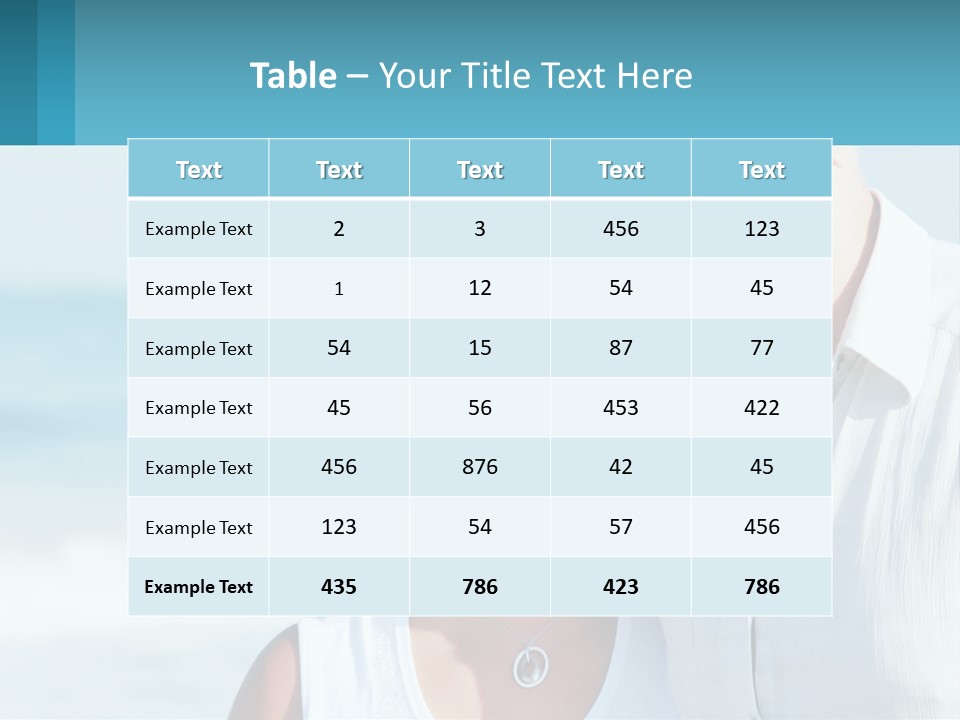 A Man And A Woman Are Standing On The Beach PowerPoint Template