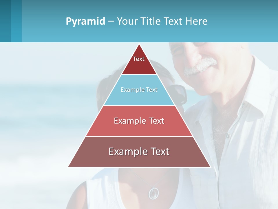 A Man And A Woman Are Standing On The Beach PowerPoint Template