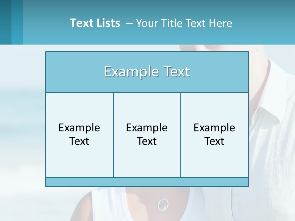 A Man And A Woman Are Standing On The Beach PowerPoint Template
