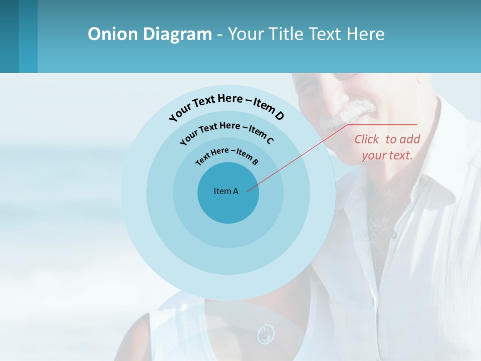 A Man And A Woman Are Standing On The Beach PowerPoint Template