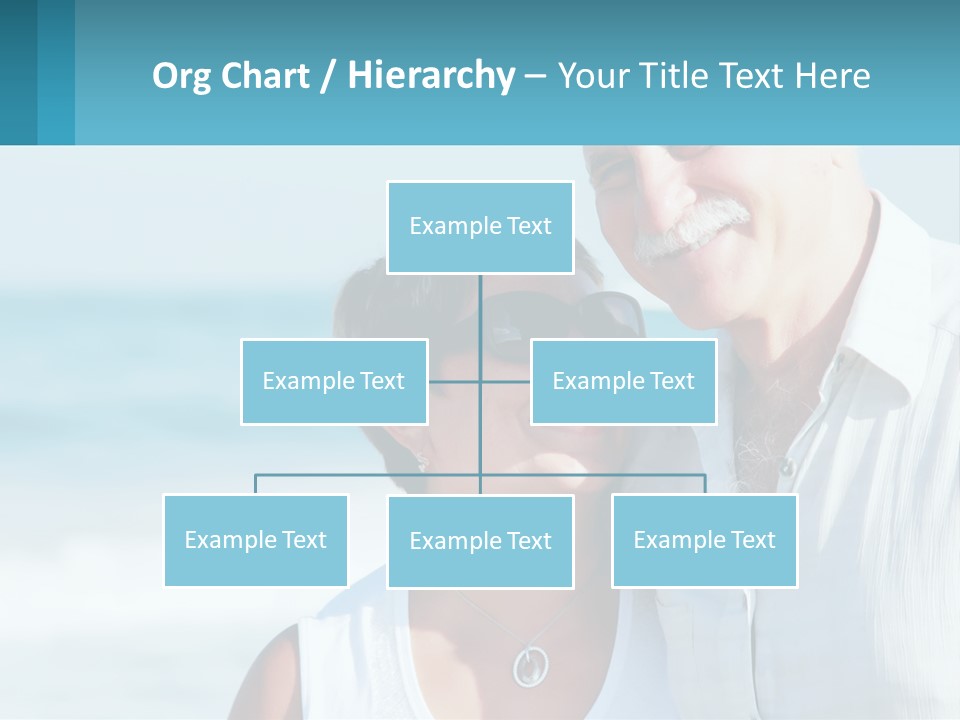 A Man And A Woman Are Standing On The Beach PowerPoint Template