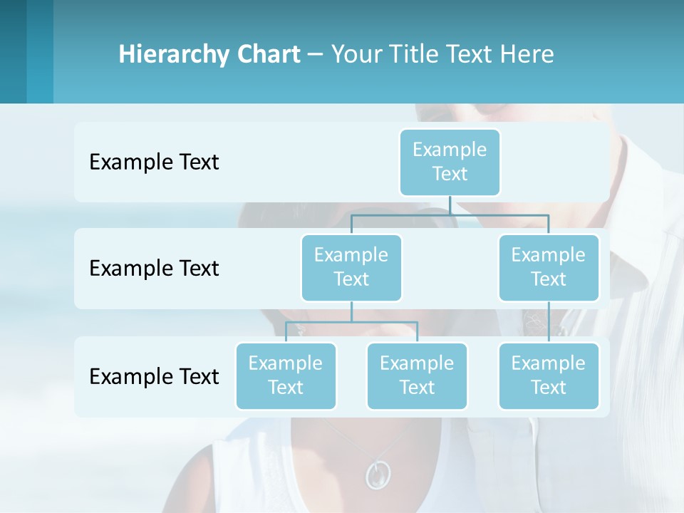 A Man And A Woman Are Standing On The Beach PowerPoint Template