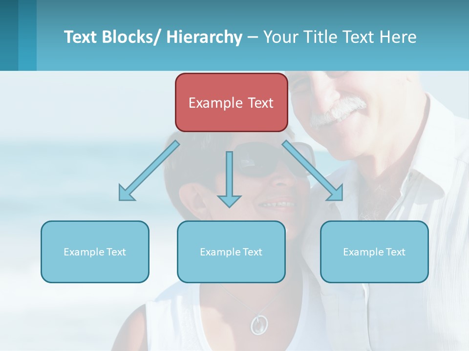 A Man And A Woman Are Standing On The Beach PowerPoint Template