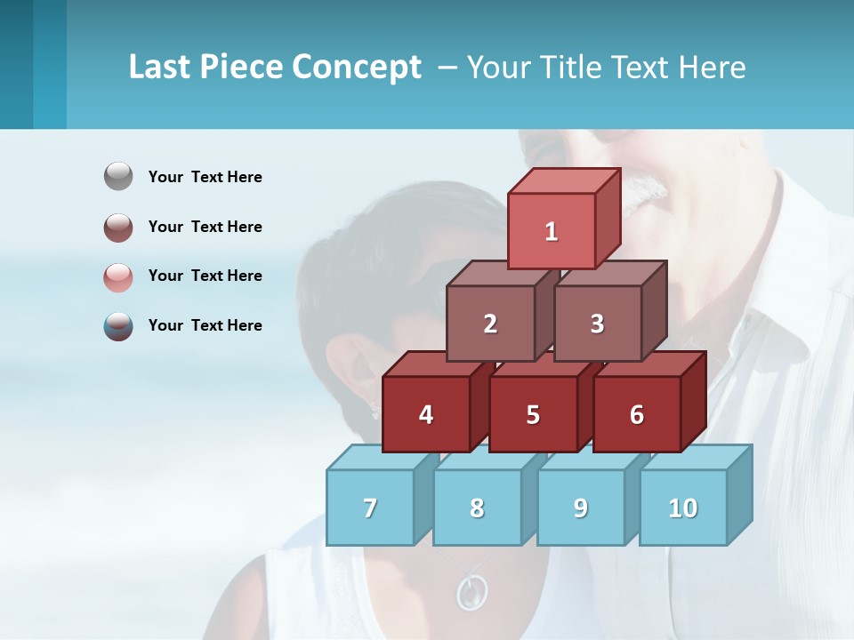 A Man And A Woman Are Standing On The Beach PowerPoint Template