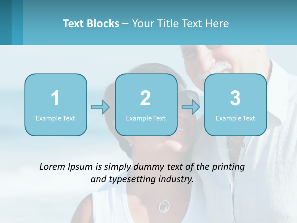 A Man And A Woman Are Standing On The Beach PowerPoint Template