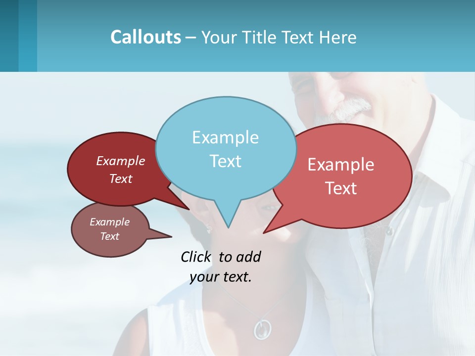 A Man And A Woman Are Standing On The Beach PowerPoint Template