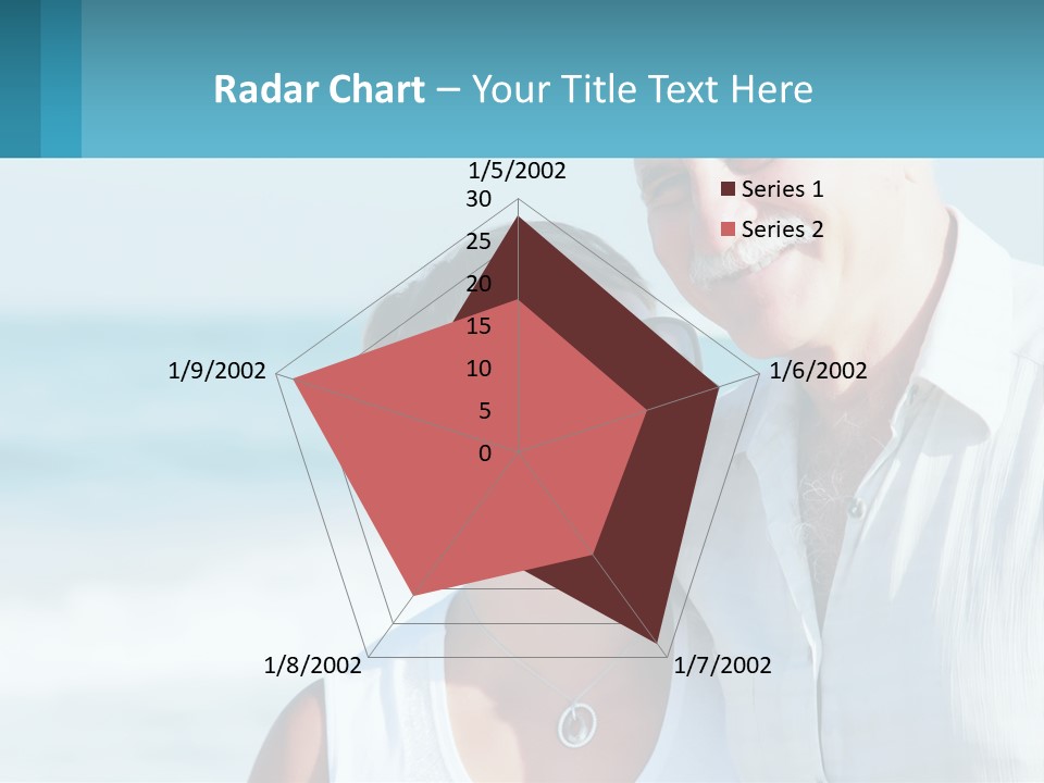 A Man And A Woman Are Standing On The Beach PowerPoint Template