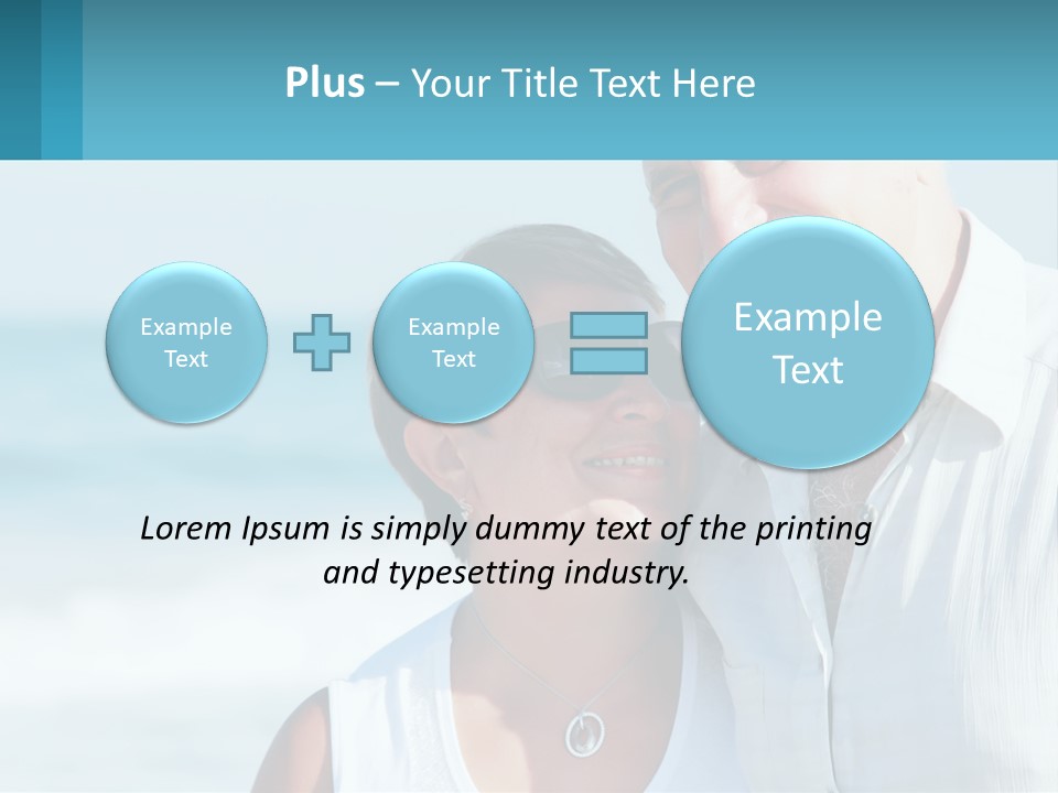 A Man And A Woman Are Standing On The Beach PowerPoint Template