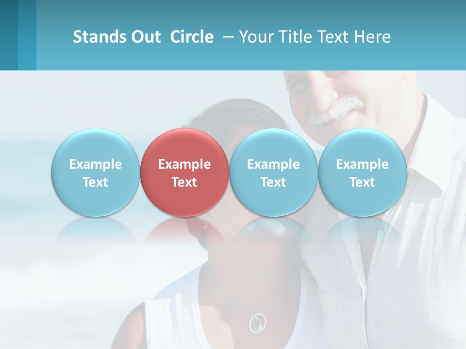 A Man And A Woman Are Standing On The Beach PowerPoint Template