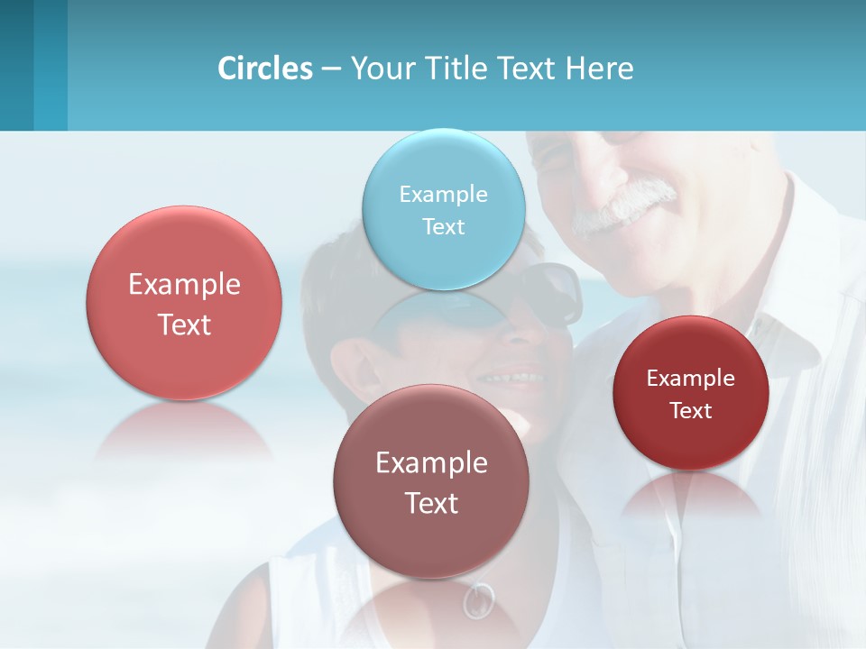 A Man And A Woman Are Standing On The Beach PowerPoint Template