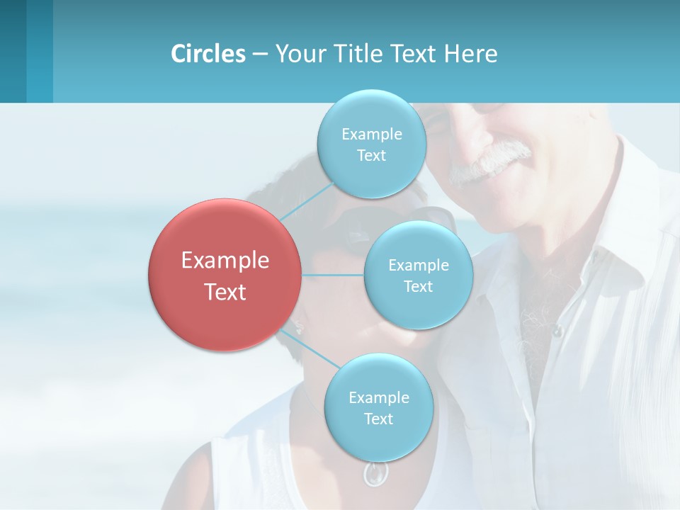 A Man And A Woman Are Standing On The Beach PowerPoint Template