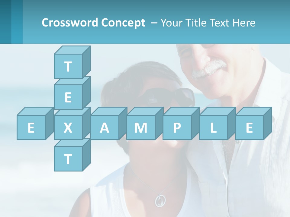 A Man And A Woman Are Standing On The Beach PowerPoint Template