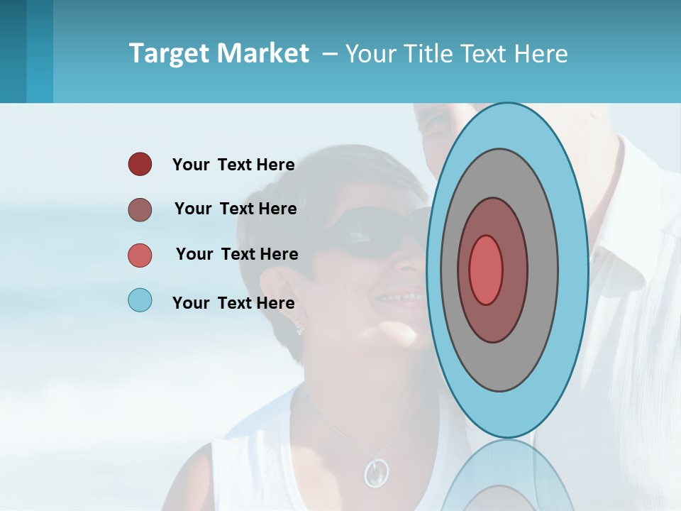 A Man And A Woman Are Standing On The Beach PowerPoint Template