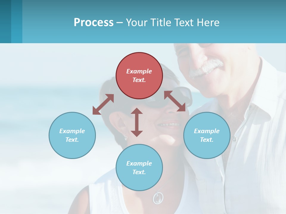 A Man And A Woman Are Standing On The Beach PowerPoint Template