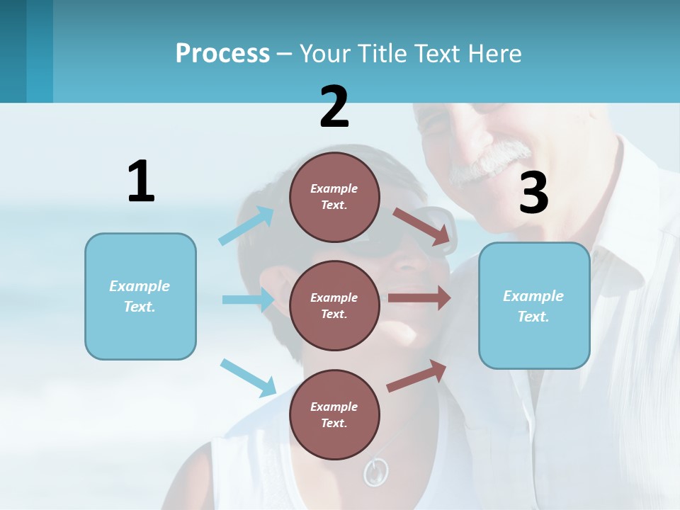 A Man And A Woman Are Standing On The Beach PowerPoint Template