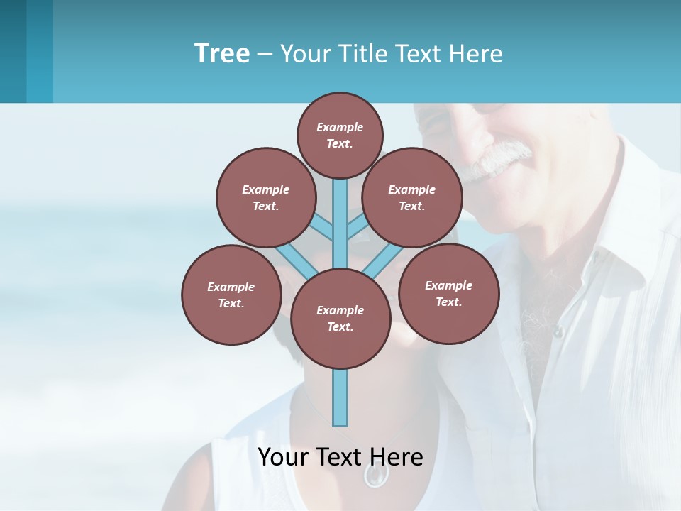 A Man And A Woman Are Standing On The Beach PowerPoint Template