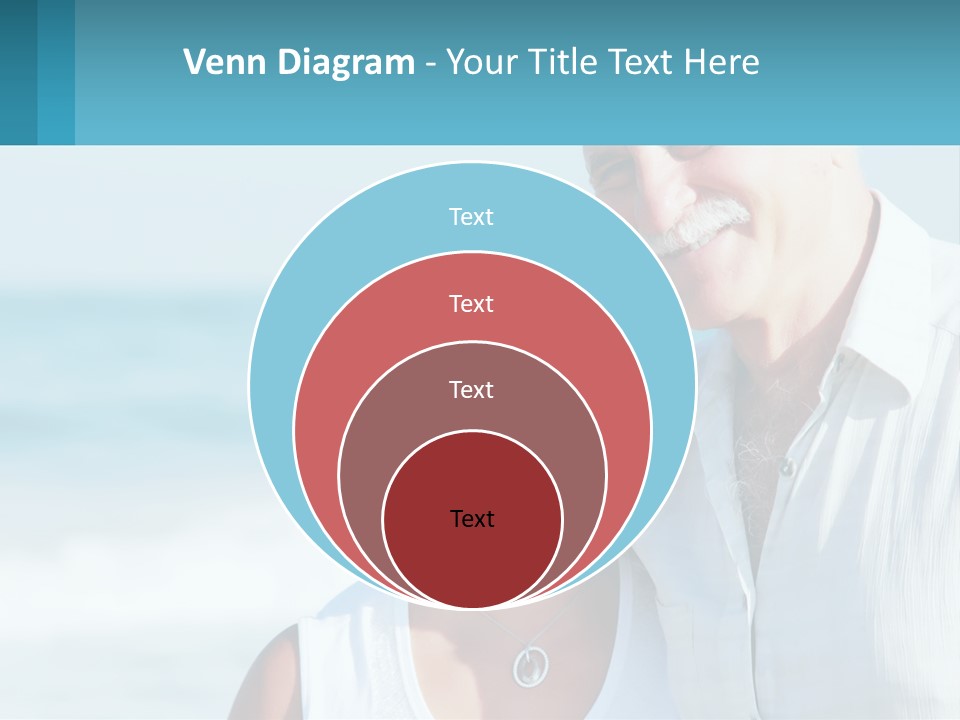 A Man And A Woman Are Standing On The Beach PowerPoint Template
