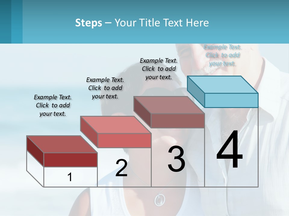 A Man And A Woman Are Standing On The Beach PowerPoint Template