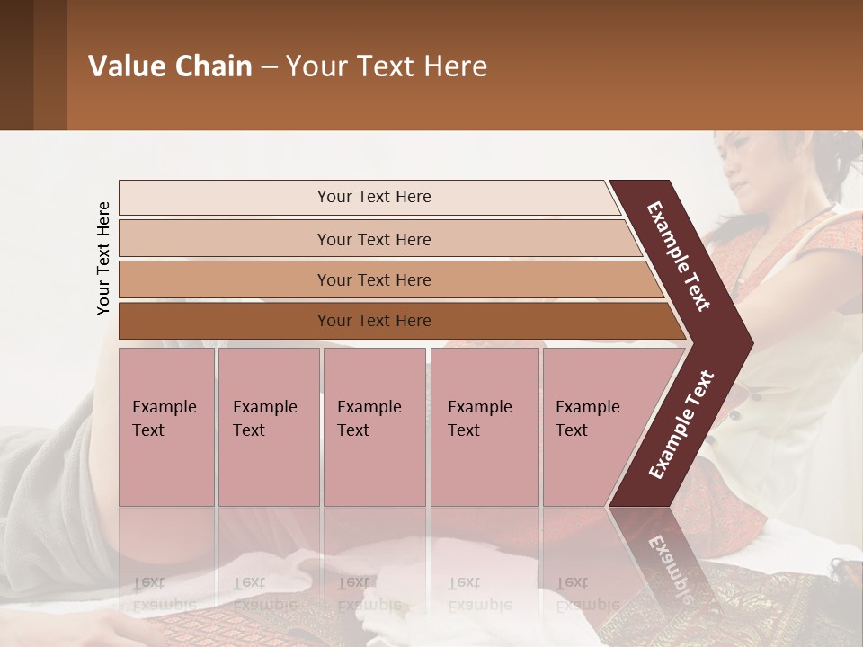 A Woman Sitting On A Bed With Her Legs Crossed PowerPoint Template
