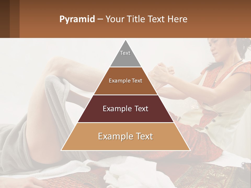 A Woman Sitting On A Bed With Her Legs Crossed PowerPoint Template