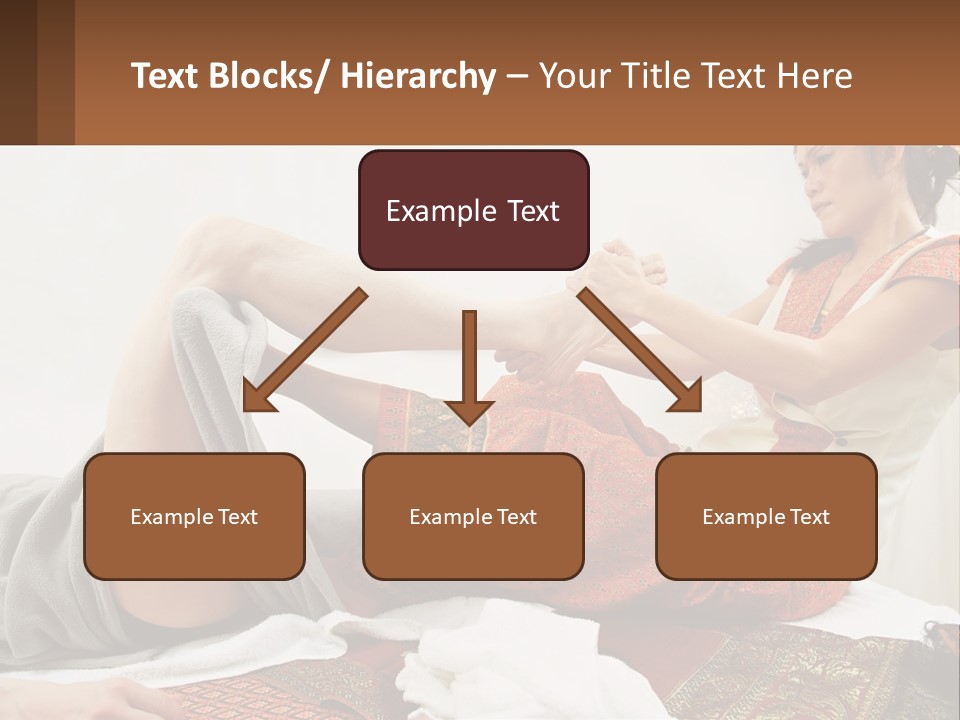 A Woman Sitting On A Bed With Her Legs Crossed PowerPoint Template
