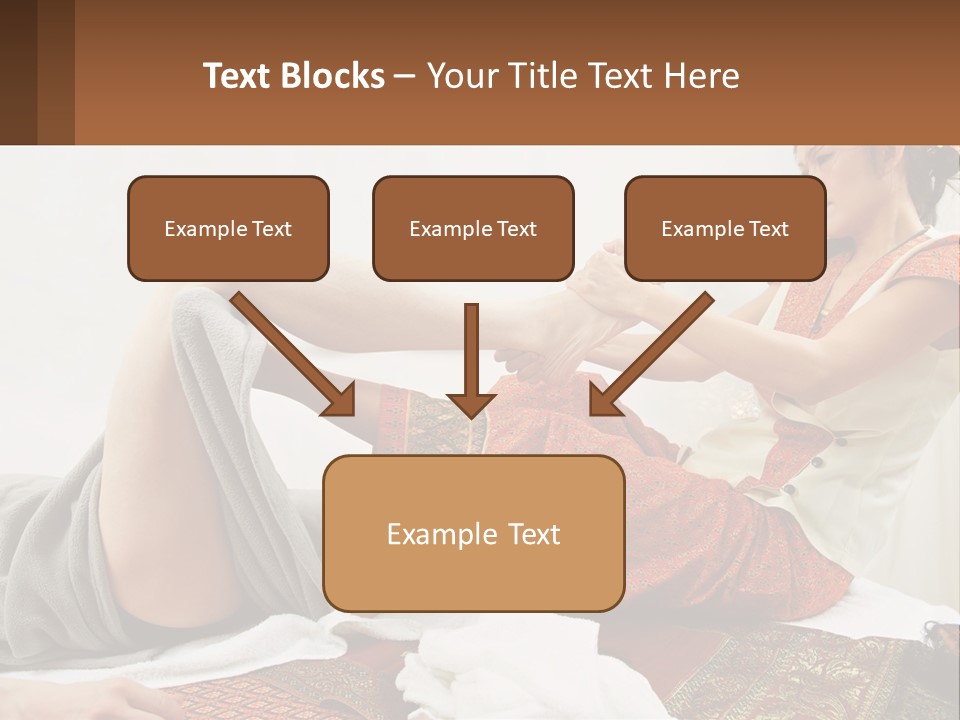 A Woman Sitting On A Bed With Her Legs Crossed PowerPoint Template