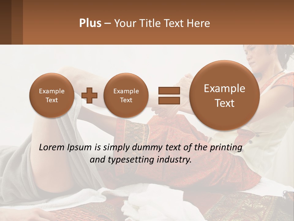 A Woman Sitting On A Bed With Her Legs Crossed PowerPoint Template