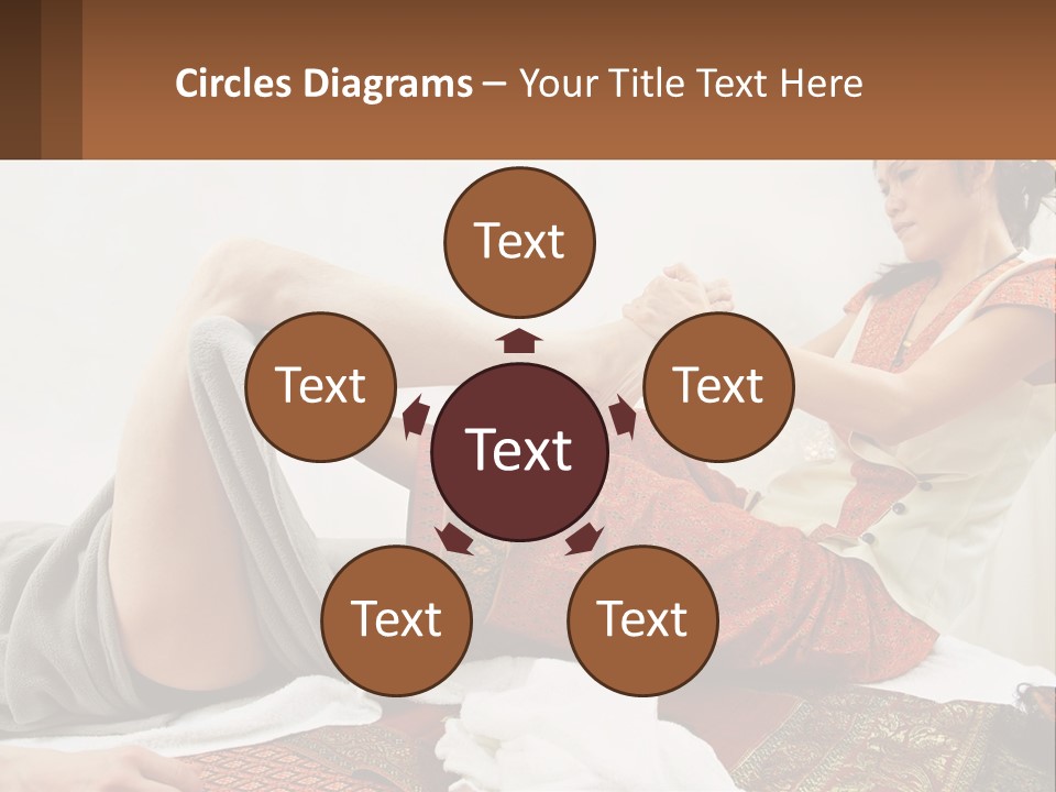 A Woman Sitting On A Bed With Her Legs Crossed PowerPoint Template