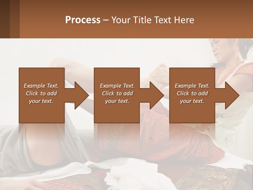 A Woman Sitting On A Bed With Her Legs Crossed PowerPoint Template